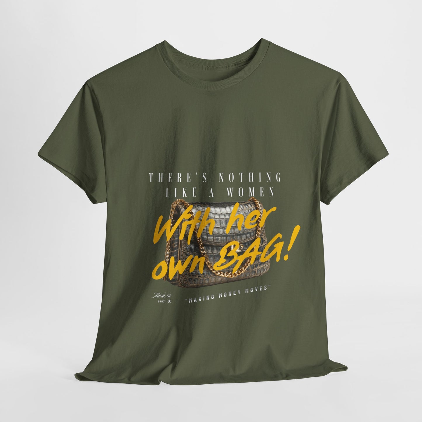 Unisex Heavy Cotton Tee - There's Nothing Like a Women With Her Own Bag