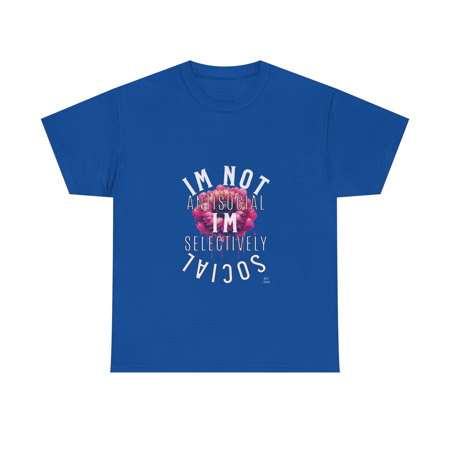 Unisex Heavy Cotton Tee - Im Not Antisocial, Im Selectively Social