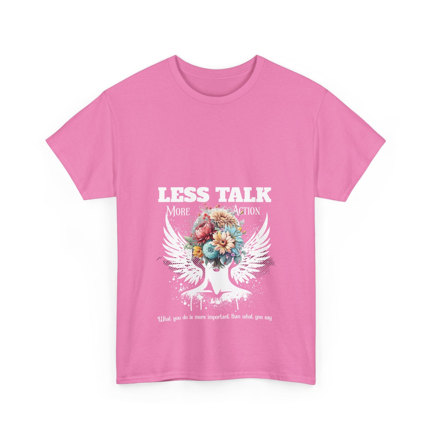 Unisex Heavy Cotton Tee - Less Talk, More Action