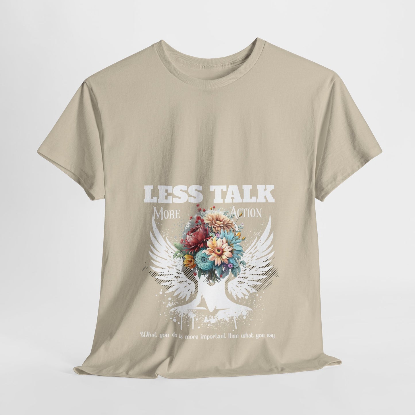 Unisex Heavy Cotton Tee - Less Talk, More Action