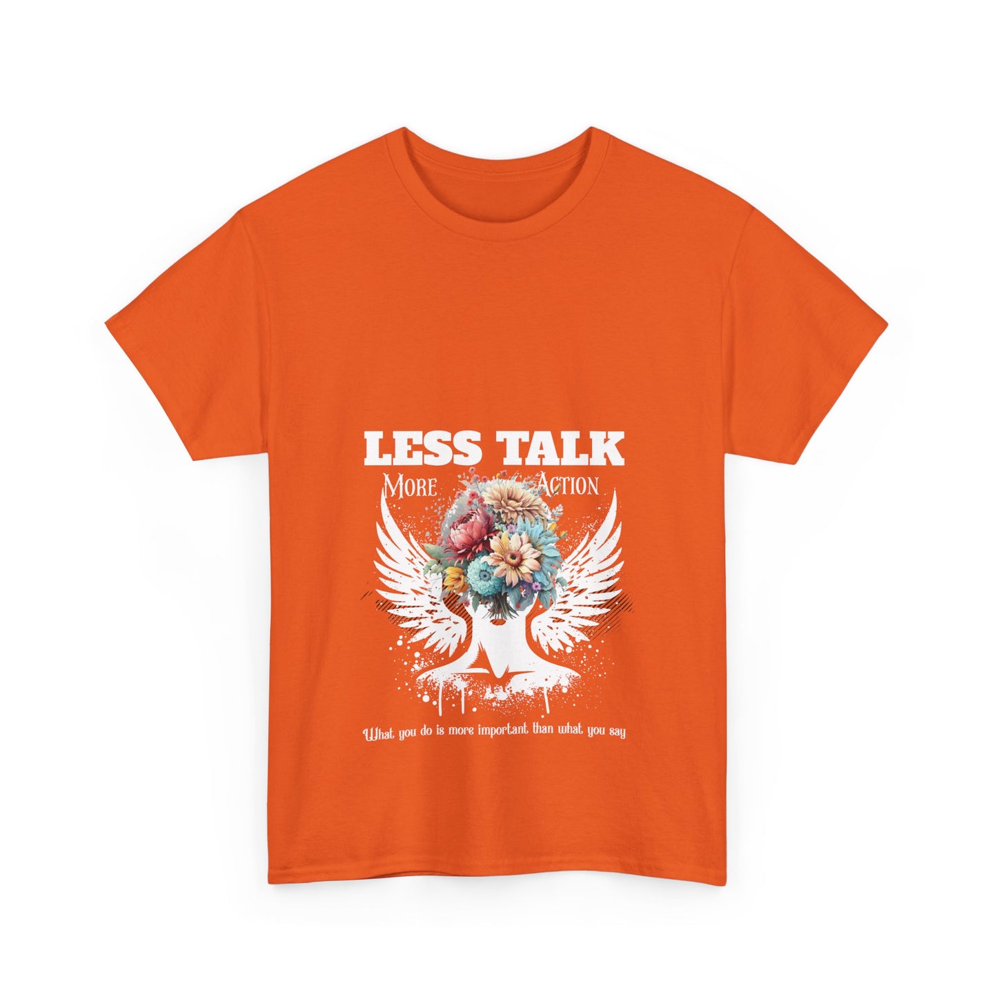 Unisex Heavy Cotton Tee - Less Talk, More Action