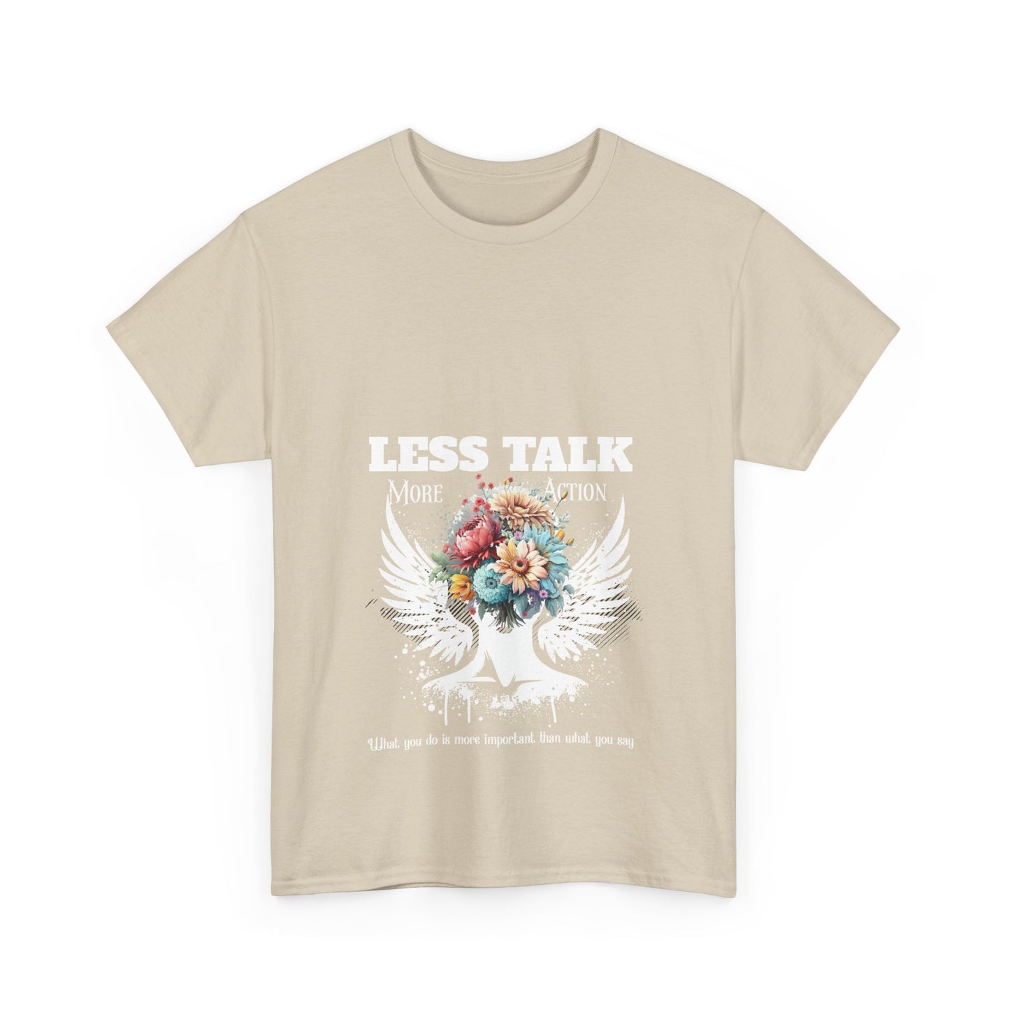 Unisex Heavy Cotton Tee - Less Talk, More Action