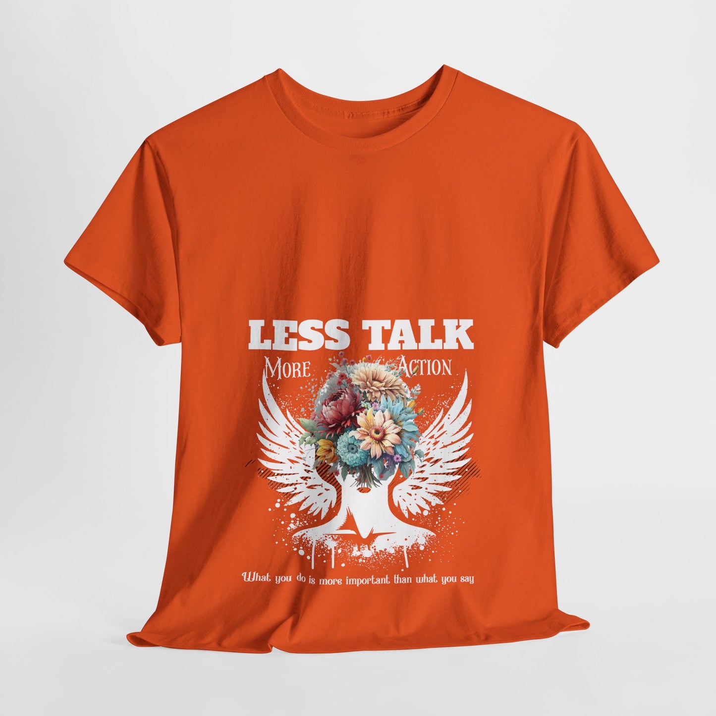 Unisex Heavy Cotton Tee - Less Talk, More Action