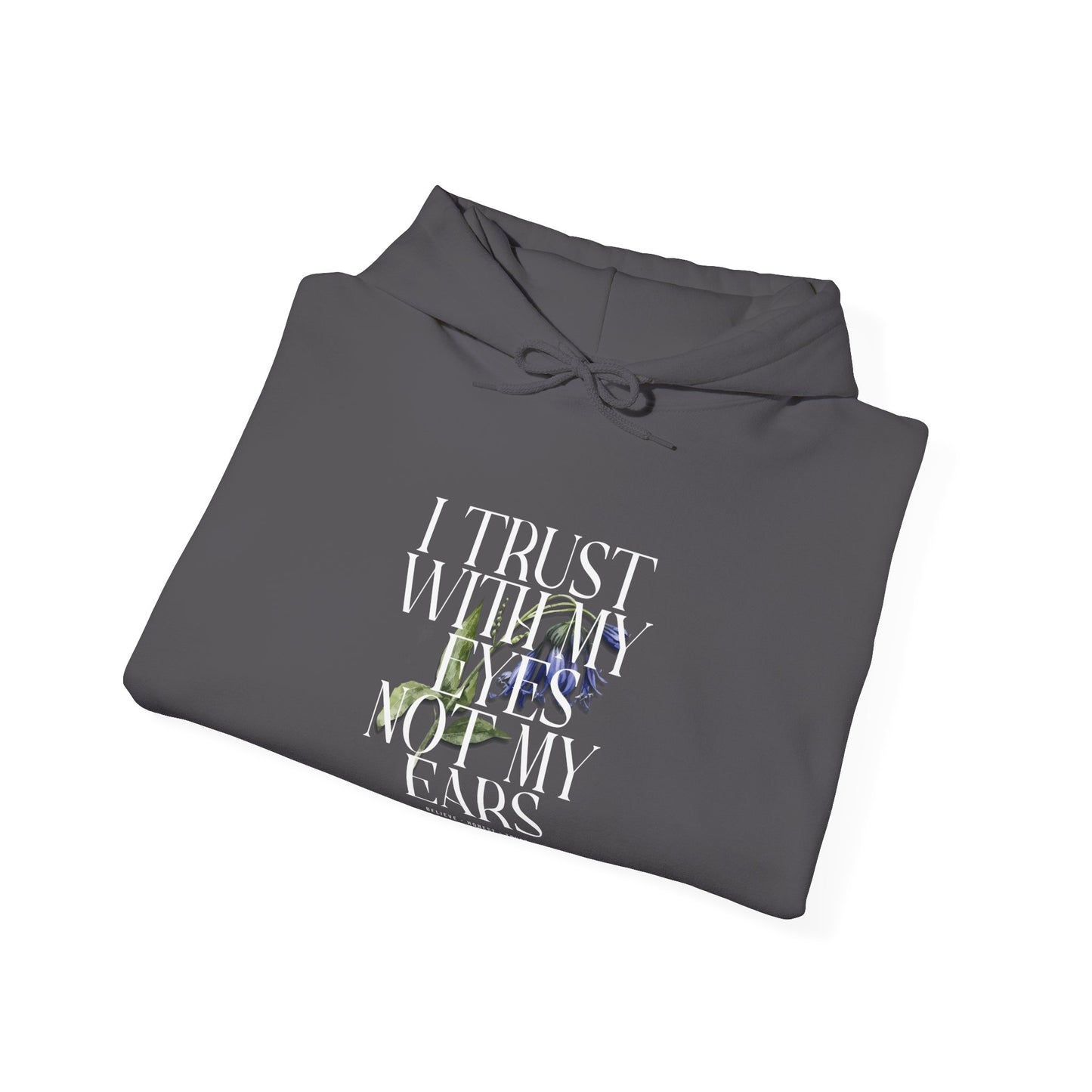 Unisex Heavy Blend™ Hooded Sweatshirt - I Trust With My Eyes Not My Ears