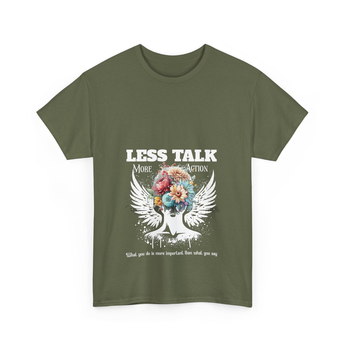 Unisex Heavy Cotton Tee - Less Talk, More Action