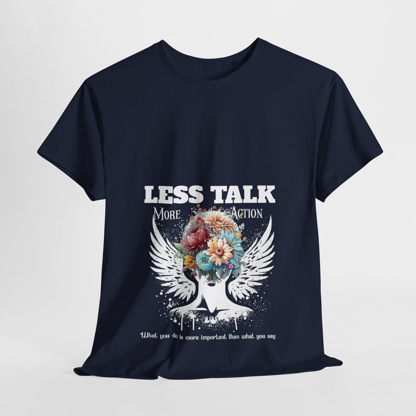 Unisex Heavy Cotton Tee - Less Talk, More Action