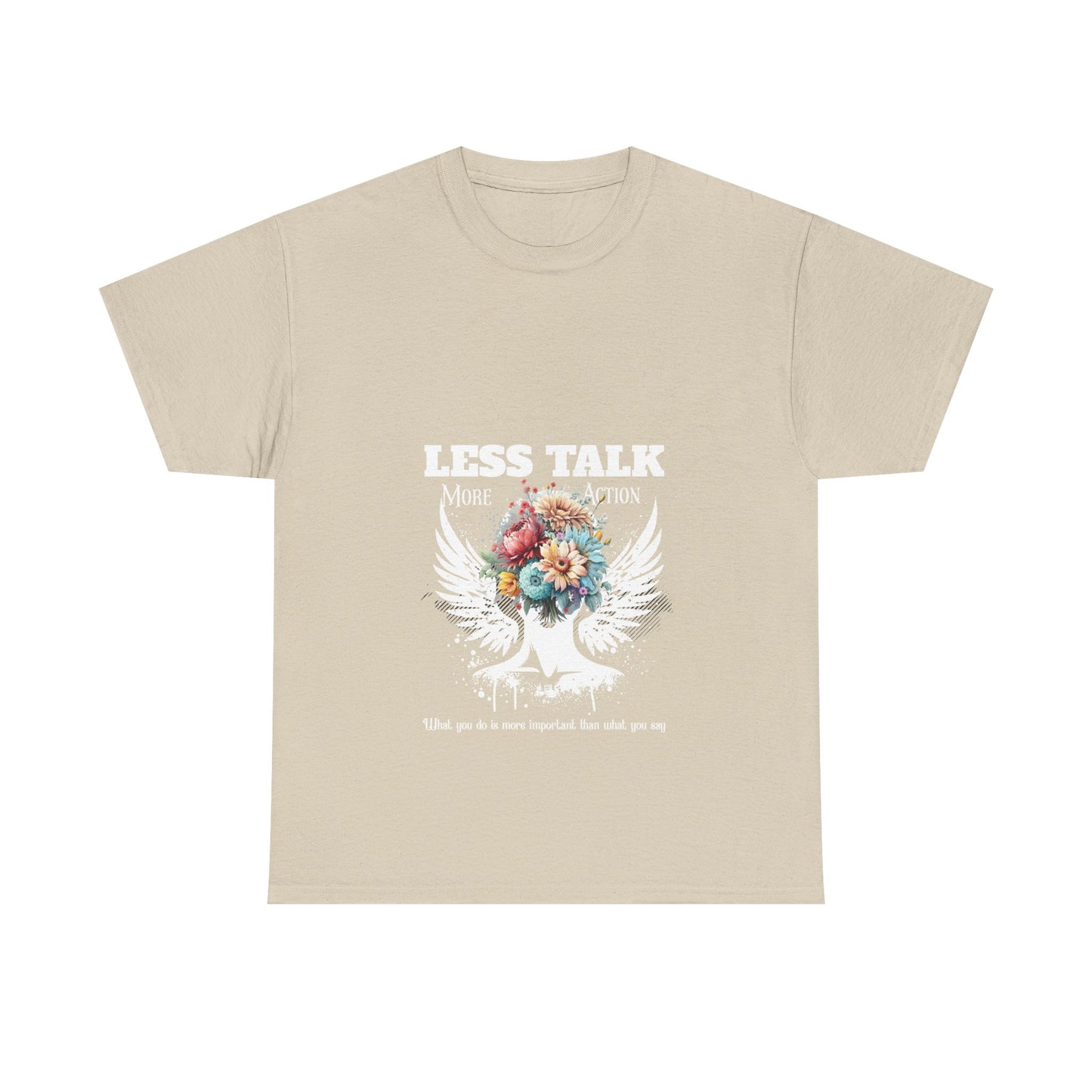 Unisex Heavy Cotton Tee - Less Talk, More Action