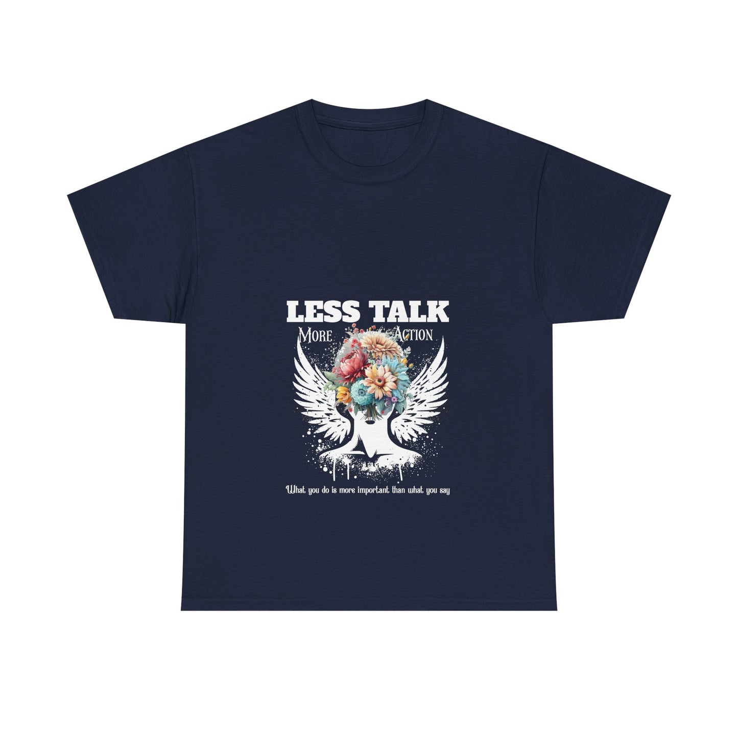 Unisex Heavy Cotton Tee - Less Talk, More Action