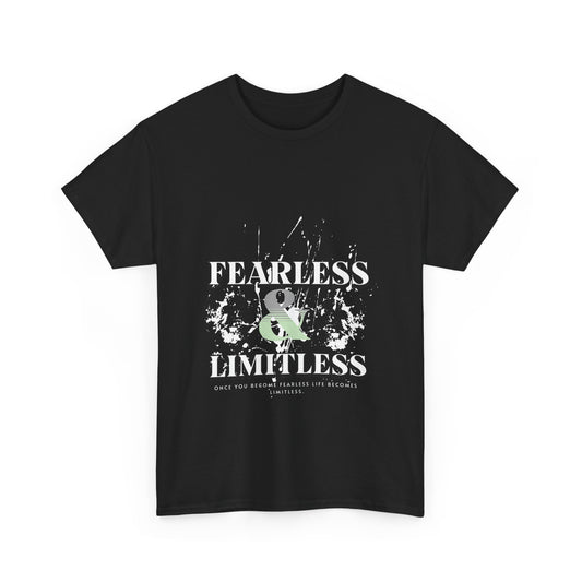 Unisex Heavy Cotton Tee - Fearless & Limitless